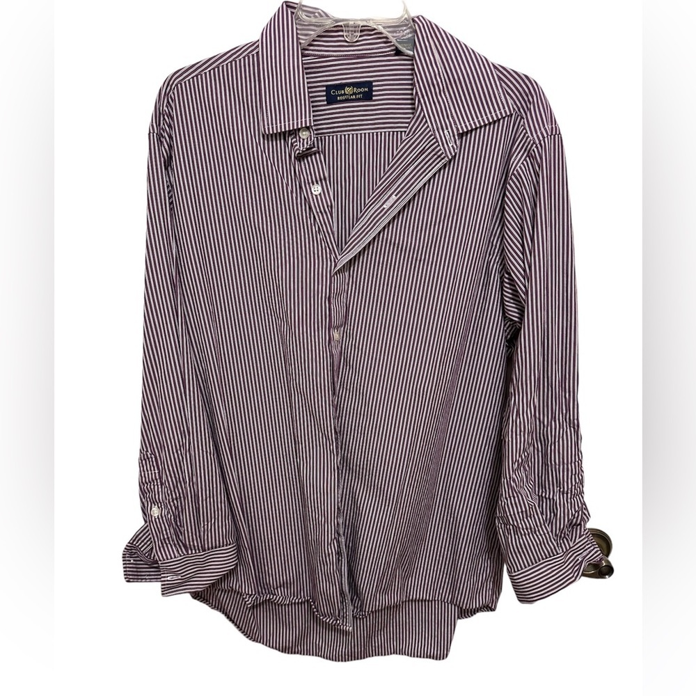 Men's Dress Shirt Size 16.5 32/33, Club Room Regular Fit